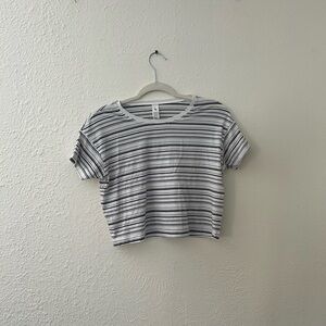 Lululemon Cate Striped Black and White Tee
